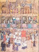 Maurice Prendergast Easter Procession St. Mark's oil painting on canvas